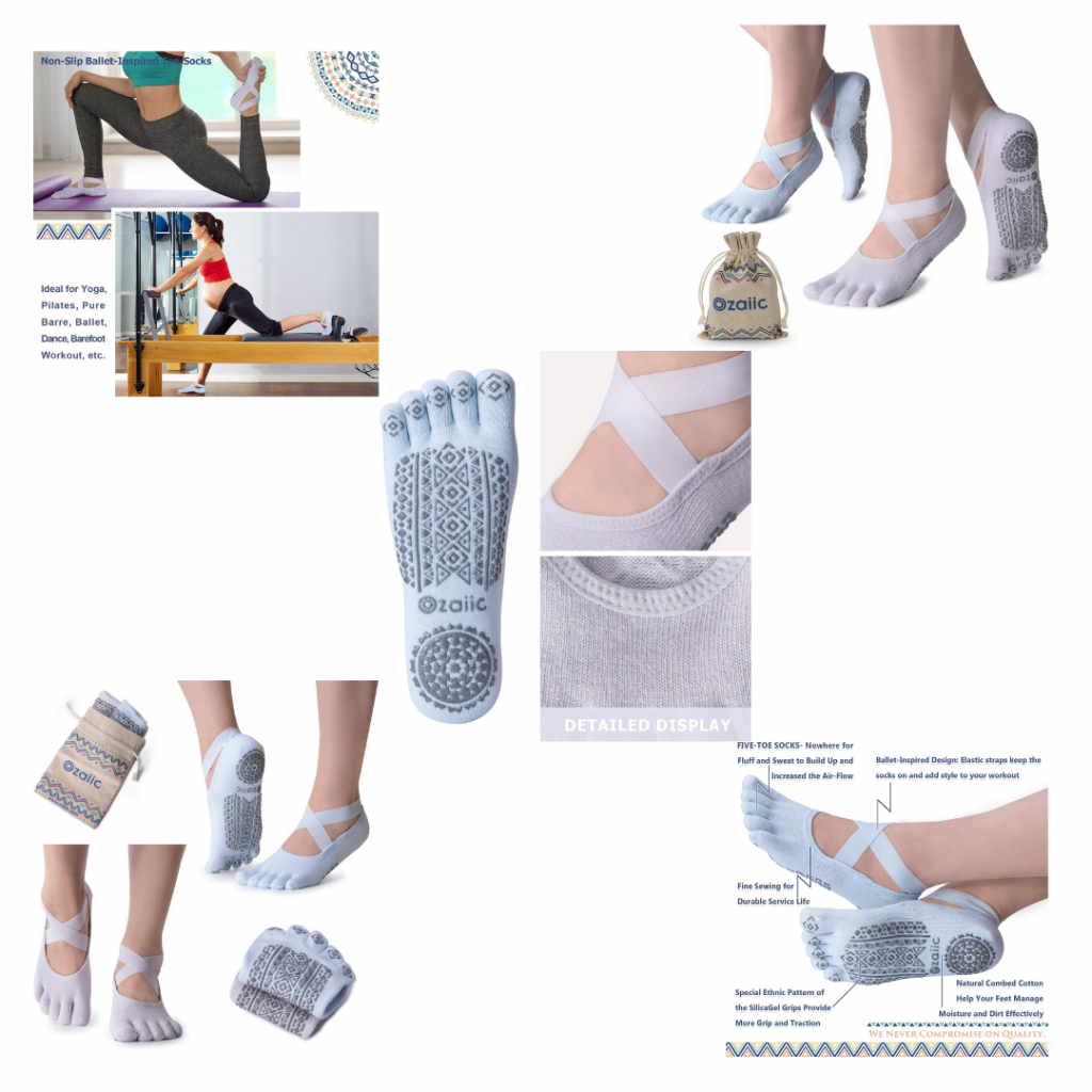 Ozaiic Yoga Socks Review: Non-Slip Five-Toe Socks for Enhanced Fitness Performance