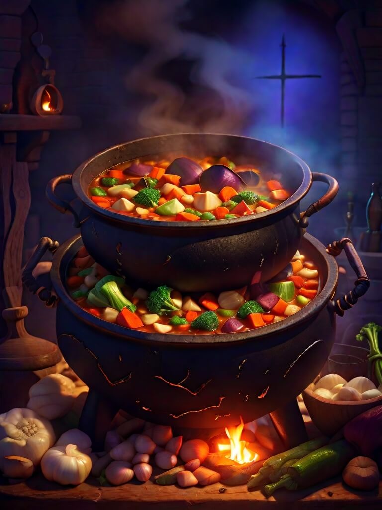 Cauldron of Veggie Stew, Healthy Up