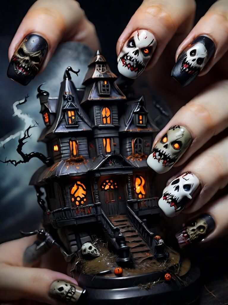 Nail Art  Haunted House Havoc
Halloween Nails