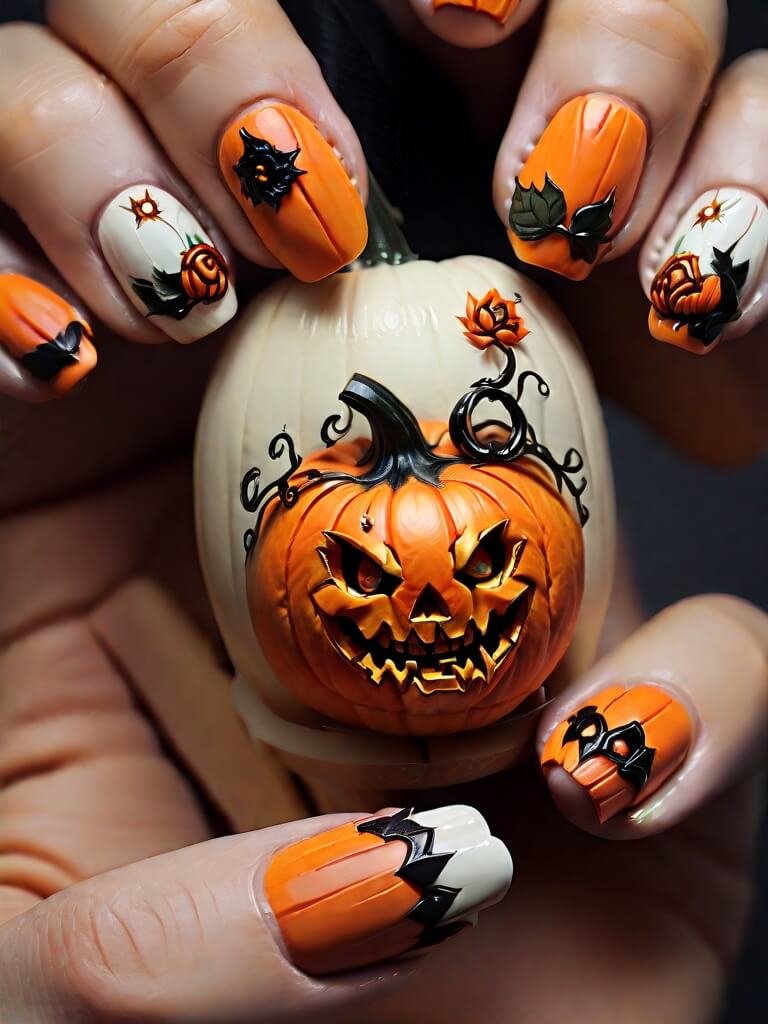 Nail Art  Pumpkin Perfection
Halloween Nails